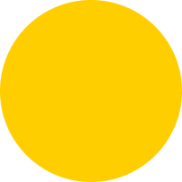 Solid yellow circle on a white background.